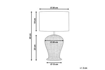 Astroni Bordlampe 49 cm E27 - Natur/Off white - Belysning - Innendørsbelysning & Lamper - Soveromslampe - Sengelamper - Nattbordslampe stående