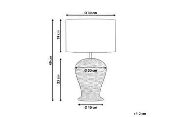 Astroni Bordlampe 49 cm E27 - Natur/Off white - Belysning - Innendørsbelysning & Lamper - Soveromslampe - Sengelamper - Nattbordslampe stående