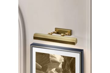 Bildebelysning Elstead Lighting Chawton 402x119x186 mm, Aldret Messing - 402x119x186 mm, Aldret Messing - Belysning - Innendørsbelysning & Lamper - Soveromslampe - Sengelamper - Sengelampe vegg