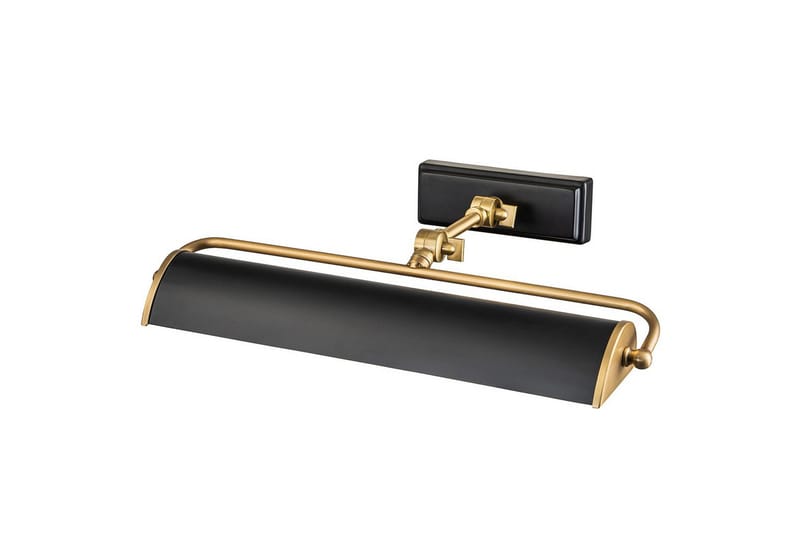 Bildebelysning Elstead Lighting Winchfield 445x127x318 mm, Aldret Messing & Matt Sort, 445x127x318 mm, Aldret Messing & Matt Sort