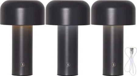 Bobby bordlampe 12,5 cm - grå - Belysning - Innendørsbelysning & Lamper - Soveromslampe - Sengelamper - Nattbordslampe stående