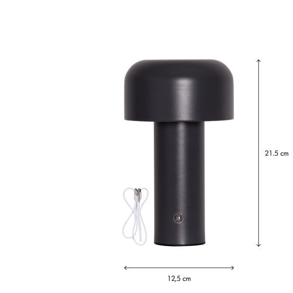 Bobby bordlampe 12,5 cm - grå - Belysning - Innendørsbelysning & Lamper - Soveromslampe - Sengelamper - Nattbordslampe stående