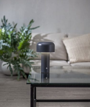 Bobby bordlampe 12,5 cm - grå - Belysning - Innendørsbelysning & Lamper - Soveromslampe - Sengelamper - Nattbordslampe stående