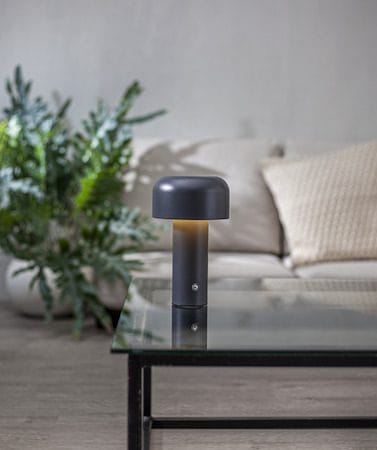 Bobby bordlampe 12,5 cm - grå - Belysning - Innendørsbelysning & Lamper - Soveromslampe - Sengelamper - Nattbordslampe stående