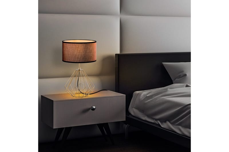 Bordlampe Almasi Damson / Gull - Damson / Gull - Belysning - Innendørsbelysning & Lamper - Soveromslampe - Sengelamper - Nattbordslampe stående