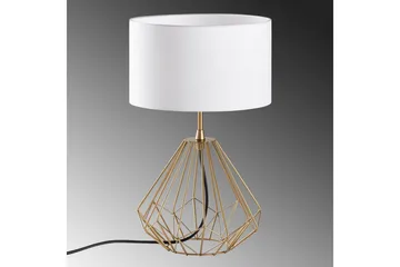 Bordlampe Almasi Hvit / Gull - Hvit / Gull - Belysning - Innendørsbelysning & Lamper - Soveromslampe - Sengelamper - Nattbordslampe stående