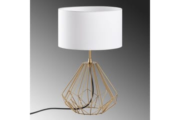 Bordlampe Almasi Hvit / Gull - Hvit / Gull - Belysning - Innendørsbelysning & Lamper - Soveromslampe - Sengelamper - Nattbordslampe stående