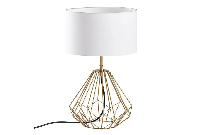 Bordlampe Almasi Hvit / Gull, Hvit / Gull