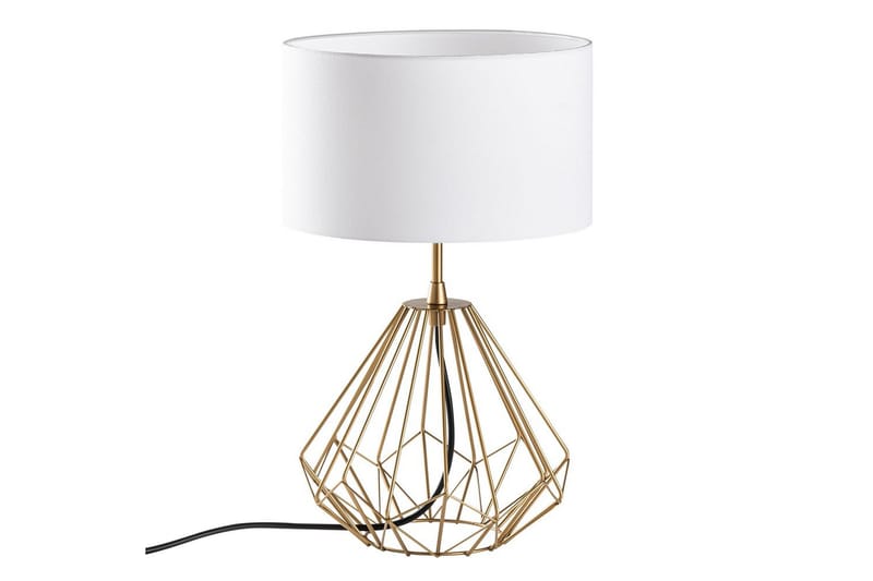 Bordlampe Almasi Hvit / Gull - Hvit / Gull - Belysning - Innendørsbelysning & Lamper - Soveromslampe - Sengelamper - Nattbordslampe stående