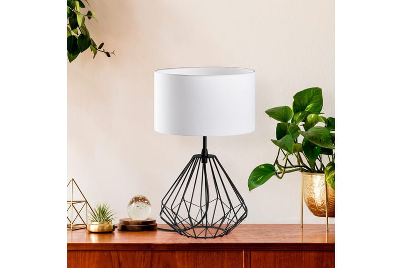 Bordlampe Almasi Hvit / Svart - Hvit / Svart - Belysning - Innendørsbelysning & Lamper - Soveromslampe - Sengelamper - Nattbordslampe stående