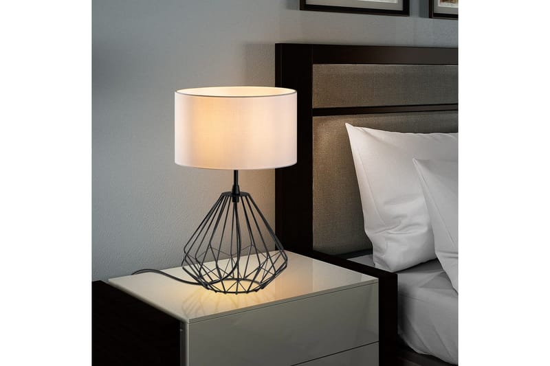 Bordlampe Almasi Hvit / Svart - Hvit / Svart - Belysning - Innendørsbelysning & Lamper - Soveromslampe - Sengelamper - Nattbordslampe stående