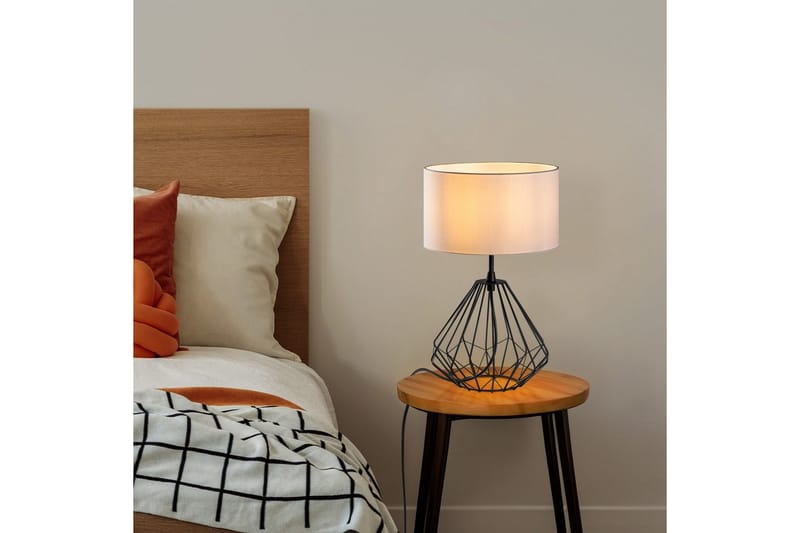 Bordlampe Almasi Hvit / Svart - Hvit / Svart - Belysning - Innendørsbelysning & Lamper - Soveromslampe - Sengelamper - Nattbordslampe stående