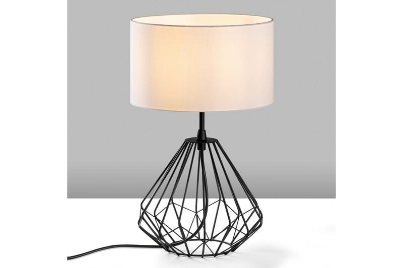 Bordlampe Almasi Hvit / Svart - Hvit / Svart - Belysning - Innendørsbelysning & Lamper - Soveromslampe - Sengelamper - Nattbordslampe stående
