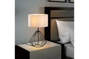 Bordlampe Almasi Hvit / Svart - Hvit / Svart - Belysning - Innendørsbelysning & Lamper - Soveromslampe - Sengelamper - Nattbordslampe stående