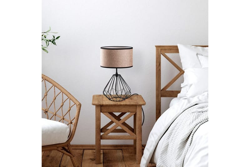 Bordlampe Almasi Mink / Svart - Mink / Svart - Belysning - Innendørsbelysning & Lamper - Soveromslampe - Sengelamper - Nattbordslampe stående