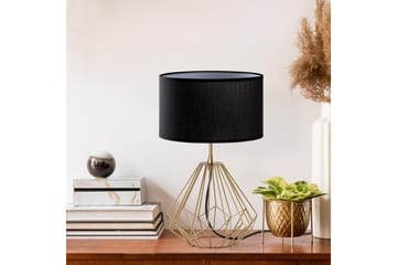 Bordlampe Almasi Svart / Gull - Svart / Gull - Belysning - Innendørsbelysning & Lamper - Soveromslampe - Sengelamper - Nattbordslampe stående