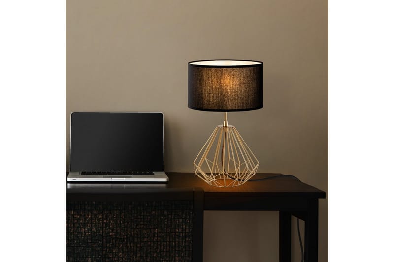 Bordlampe Almasi Svart / Gull - Svart / Gull - Belysning - Innendørsbelysning & Lamper - Soveromslampe - Sengelamper - Nattbordslampe stående