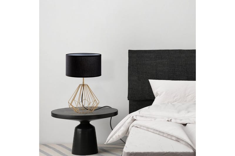 Bordlampe Almasi Svart / Gull - Svart / Gull - Belysning - Innendørsbelysning & Lamper - Soveromslampe - Sengelamper - Nattbordslampe stående