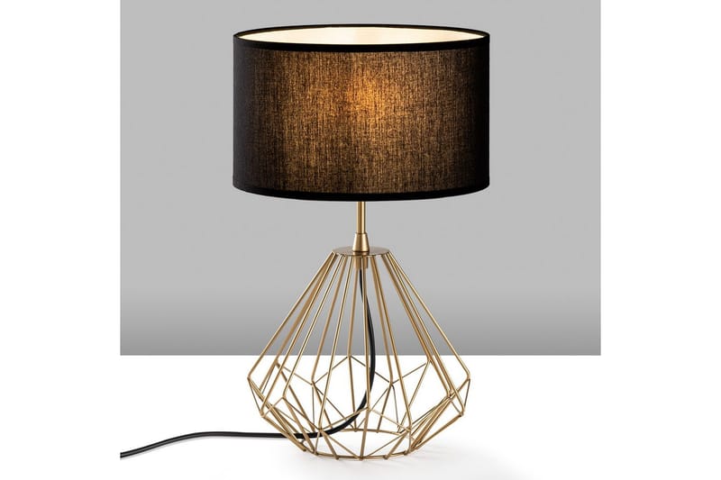 Bordlampe Almasi Svart / Gull - Svart / Gull - Belysning - Innendørsbelysning & Lamper - Soveromslampe - Sengelamper - Nattbordslampe stående