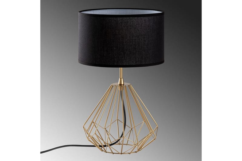 Bordlampe Almasi Svart / Gull - Svart / Gull - Belysning - Innendørsbelysning & Lamper - Soveromslampe - Sengelamper - Nattbordslampe stående