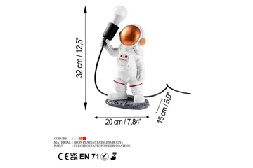 Bordlampe Anroth Flerfarget - 20 x 15 x 32 cm - Belysning - Innendørsbelysning & Lamper - Soveromslampe - Sengelamper - Nattbordslampe stående