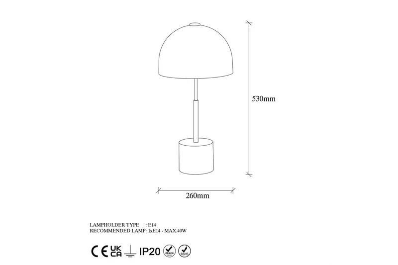 Bordlampe Blandet Kelorn Svart / Antikk - Svart - Belysning - Innendørsbelysning & Lamper - Soveromslampe - Sengelamper - Nattbordslampe stående