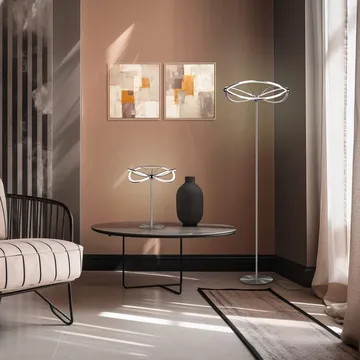 Bordlampe Charivari - Børstet stål - Belysning - Innendørsbelysning & Lamper - Soveromslampe - Sengelamper - Nattbordslampe stående