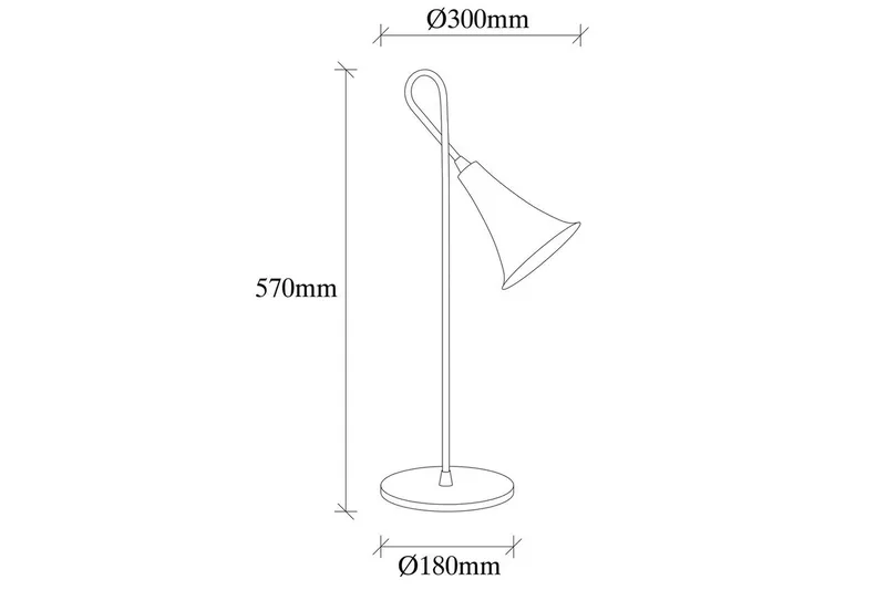 Bordlampe Dorougradia Gull - Gull - Belysning - Innendørsbelysning & Lamper - Soveromslampe - Sengelamper - Nattbordslampe stående
