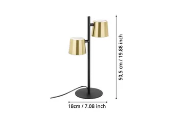 Bordlampe Eglo Altamira Svart/Messing - Belysning - Innendørsbelysning & Lamper - Soveromslampe - Sengelamper - Nattbordslampe stående