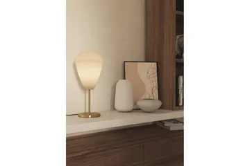 Bordlampe Eglo Caprarola - Messing/Beige - Belysning - Innendørsbelysning & Lamper - Soveromslampe - Sengelamper - Nattbordslampe stående