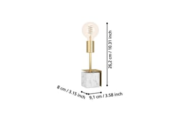 Bordlampe Eglo Carmita Hvit/Grå - Hvit/Grå - Belysning - Innendørsbelysning & Lamper - Soveromslampe - Sengelamper - Nattbordslampe stående