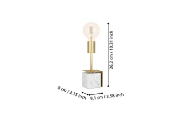 Bordlampe Eglo Carmita Hvit/Grå - Hvit/Grå - Belysning - Innendørsbelysning & Lamper - Soveromslampe - Sengelamper - Nattbordslampe stående