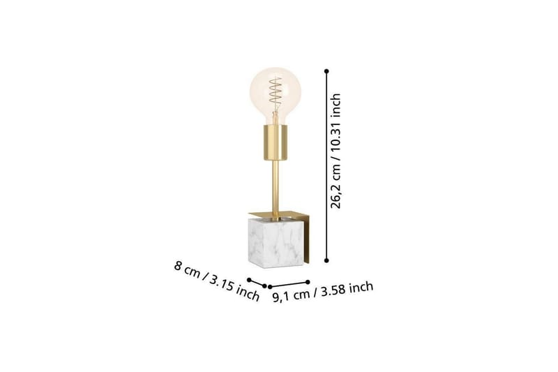 Bordlampe Eglo Carmita Hvit/Grå - Hvit/Grå - Belysning - Innendørsbelysning & Lamper - Soveromslampe - Sengelamper - Nattbordslampe stående