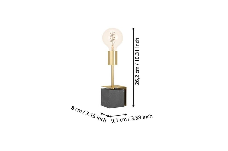 Bordlampe Eglo Carmita Svart - Svart - Belysning - Innendørsbelysning & Lamper - Soveromslampe - Sengelamper - Nattbordslampe stående