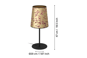 Bordlampe Eglo Castuera Gull med Roseblad - Belysning - Innendørsbelysning & Lamper - Soveromslampe - Sengelamper - Nattbordslampe stående