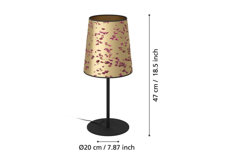Bordlampe Eglo Castuera Gull med Roseblad - Belysning - Innendørsbelysning & Lamper - Soveromslampe - Sengelamper - Nattbordslampe stående