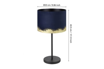 Bordlampe Eglo Casuarita Blå/Gull - Belysning - Innendørsbelysning & Lamper - Soveromslampe - Sengelamper - Nattbordslampe stående