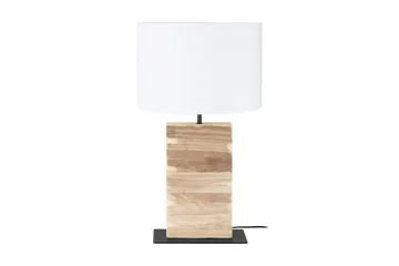 Bordlampe Eglo Contessore Rett Vit/tre - Belysning - Innendørsbelysning & Lamper - Soveromslampe - Sengelamper - Nattbordslampe stående