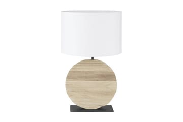 Bordlampe Eglo Contessore Rundt Vit/Tre - Belysning - Innendørsbelysning & Lamper - Soveromslampe - Sengelamper - Nattbordslampe stående