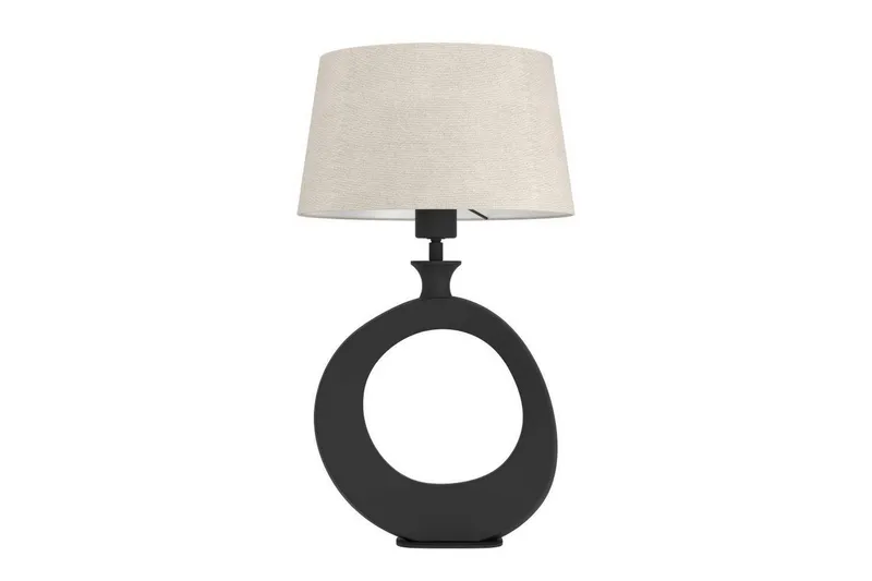 Bordlampe Eglo Diezma Svart/Natur 52 cm - 52 cm - Belysning - Innendørsbelysning & Lamper - Soveromslampe - Sengelamper - Nattbordslampe stående