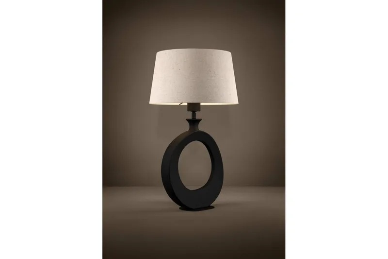 Bordlampe Eglo Diezma Svart/Natur 52 cm - 52 cm - Belysning - Innendørsbelysning & Lamper - Soveromslampe - Sengelamper - Nattbordslampe stående