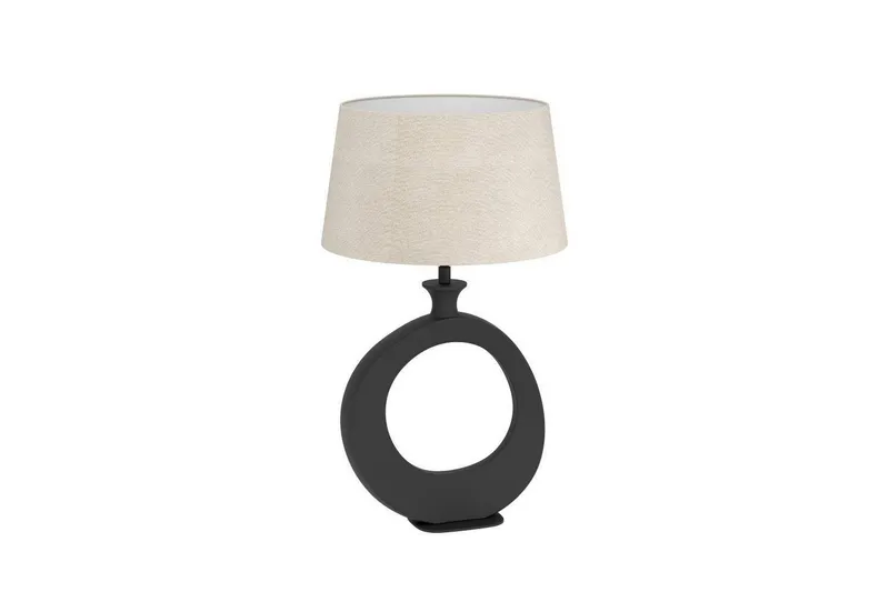 Bordlampe Eglo Diezma Svart/Natur 52 cm - 52 cm - Belysning - Innendørsbelysning & Lamper - Soveromslampe - Sengelamper - Nattbordslampe stående