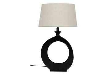 Bordlampe Eglo Diezma Svart/Natur 52 cm - 52 cm - Belysning - Innendørsbelysning & Lamper - Soveromslampe - Sengelamper - Nattbordslampe stående