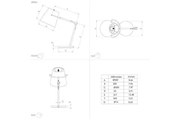 Bordlampe Eglo Granadillos Svart - Belysning - Innendørsbelysning & Lamper - Soveromslampe - Sengelamper - Nattbordslampe stående