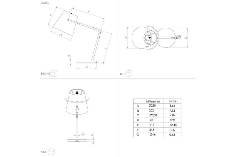 Bordlampe Eglo Granadillos Svart - Belysning - Innendørsbelysning & Lamper - Soveromslampe - Sengelamper - Nattbordslampe stående