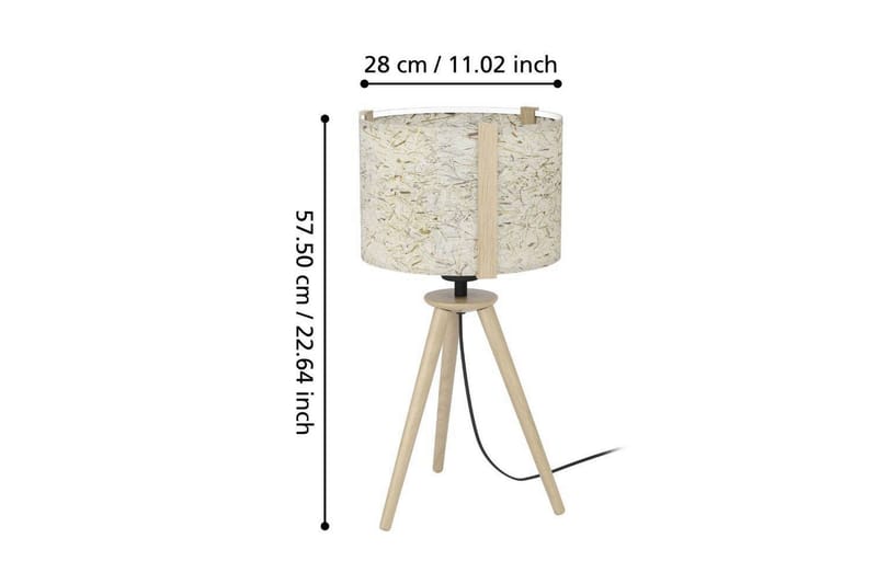 Bordlampe Eglo Hontongas Brun - Belysning - Innendørsbelysning & Lamper - Soveromslampe - Sengelamper - Nattbordslampe stående