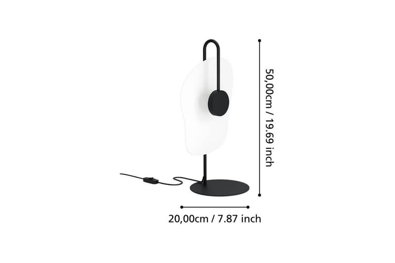 Bordlampe Eglo Larderia Svart/Hvit - Belysning - Innendørsbelysning & Lamper - Soveromslampe - Sengelamper - Nattbordslampe stående