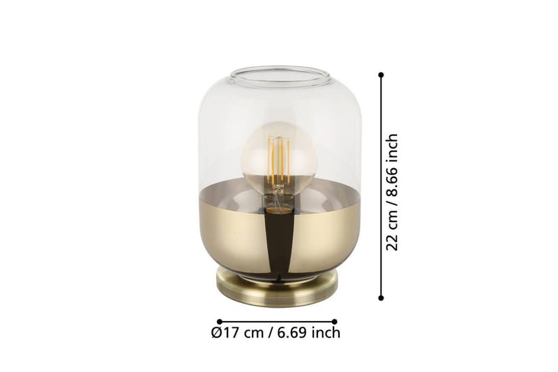 Bordlampe Eglo Maryvilla - Bronse/Gull - Belysning - Innendørsbelysning & Lamper - Soveromslampe - Sengelamper - Nattbordslampe stående
