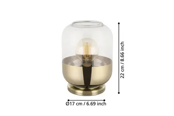 Bordlampe Eglo Maryvilla - Bronse/Gull - Belysning - Innendørsbelysning & Lamper - Soveromslampe - Sengelamper - Nattbordslampe stående