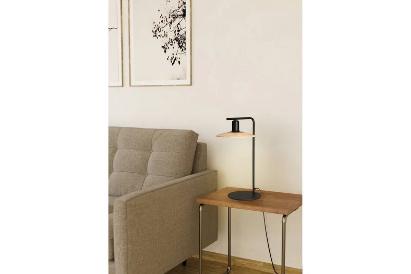 Bordlampe Eglo Mayazes svart/tre - Belysning - Innendørsbelysning & Lamper - Soveromslampe - Sengelamper - Nattbordslampe stående